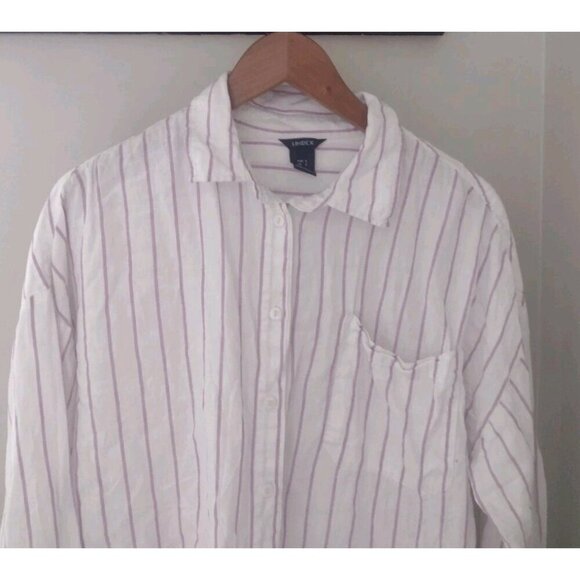 Lindex Linen Blend Button Down Top - Picture 2 of 9